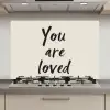 Minimalistisch - Beige - Love keuken achterwand spatscherm klein -3d_website