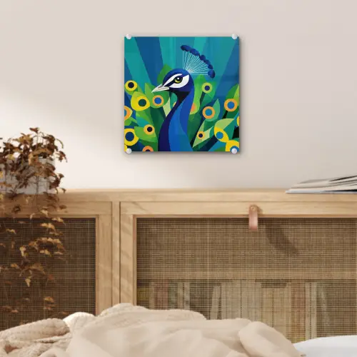 Pauw - Cirkels - Blauw plexiglas 5mm klein -sfeer4