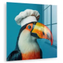 Toekan - Papegaai - Vogel - Koksmuts plexiglas 5mm klein -zzzproduct_nieuw
