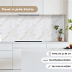 Wit - Marmer - Goud - Luxueus keuken achterwand 2 middel 871 -sfeer4_DE
