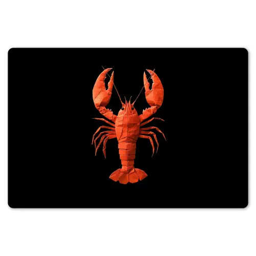 Kreeft - Papier - Origami papier - Rood Placemat vinyl groot -zzsfeer1_Kitchenyeah-website