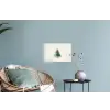 Kerstboom - Illustratie - Ster - Sneeuw Muursticker klein -plant