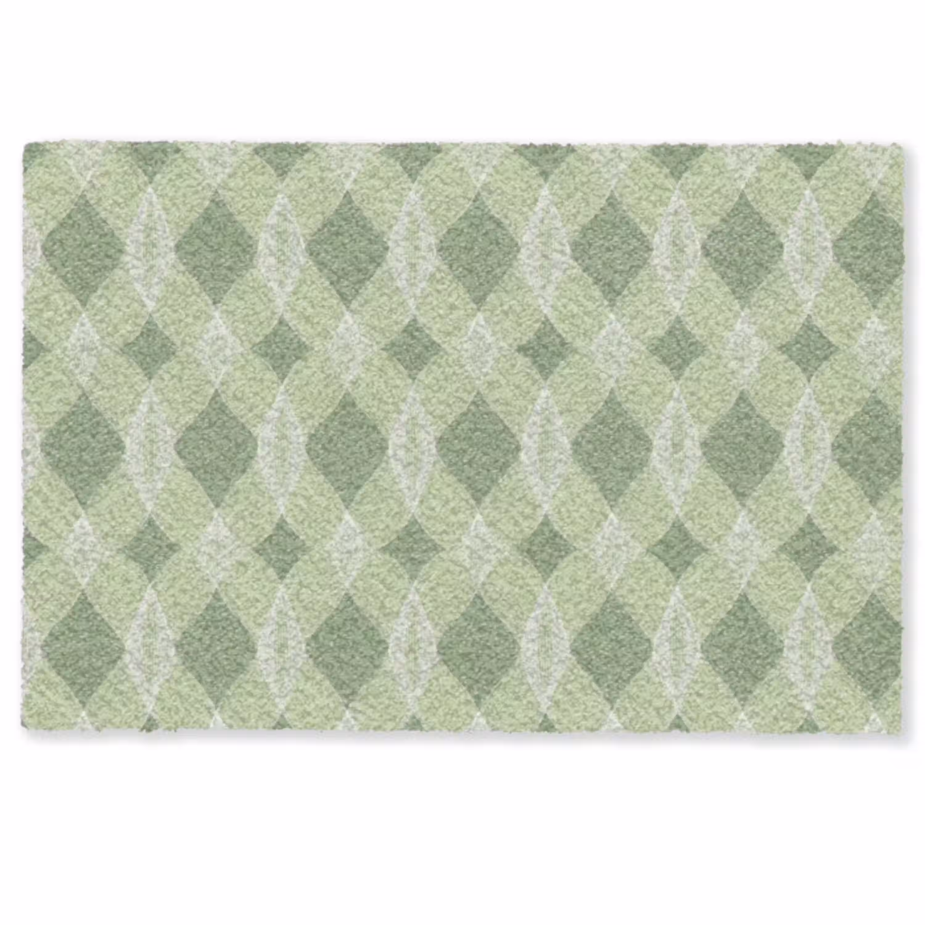 Saliegroen - Geometrisch - Organisch - Traliewerk - Patroon Deurmat klein 898 -zkaufland3d