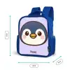 Pinguïn Kinderrugzak - Blauw middel -productfoto_formaten