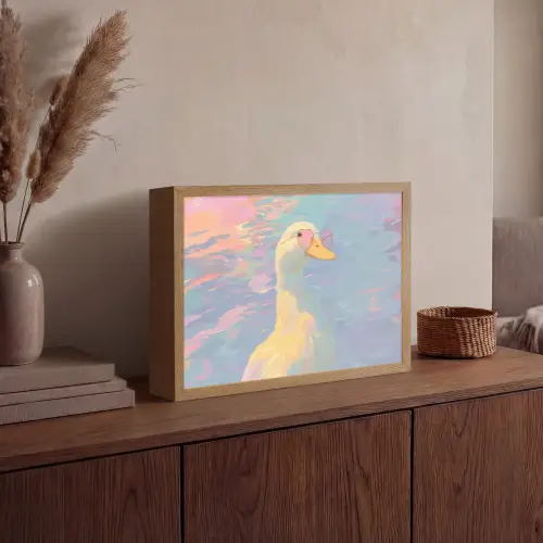 Eend - Zonnebril - Water Light Box met batterij (Wandlamp) middel -sfeer2