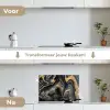 Marmer - Acryl - Goud - Luxe - Abstract keuken achterwand spatscherm klein -voor_na_NL