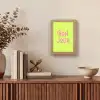 Groen - Roze bonjour - art-deco Light Box met kabel (Tafellamp) klein -sfeer2