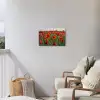 Bloemen - Klaprozen - Natuur - Rood Tuinposter op houten frame 2 cm dik klein -sfeer1