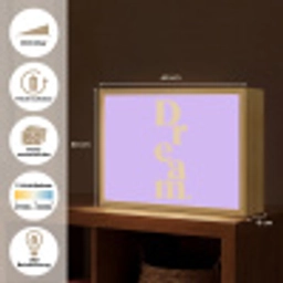 Dream - Paars - Typografisch Light Box met batterij (Wandlamp) middel -USP_websiteoverzichtDE