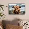 Koeien - Schotse hooglander - Bruin - Natuur canvas 2cm klein -sfeer1