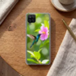 Kolibrie - Bloem - Natuur - Groen Telefoonhoesje Samsung Galaxy A12 klein -sfeer1