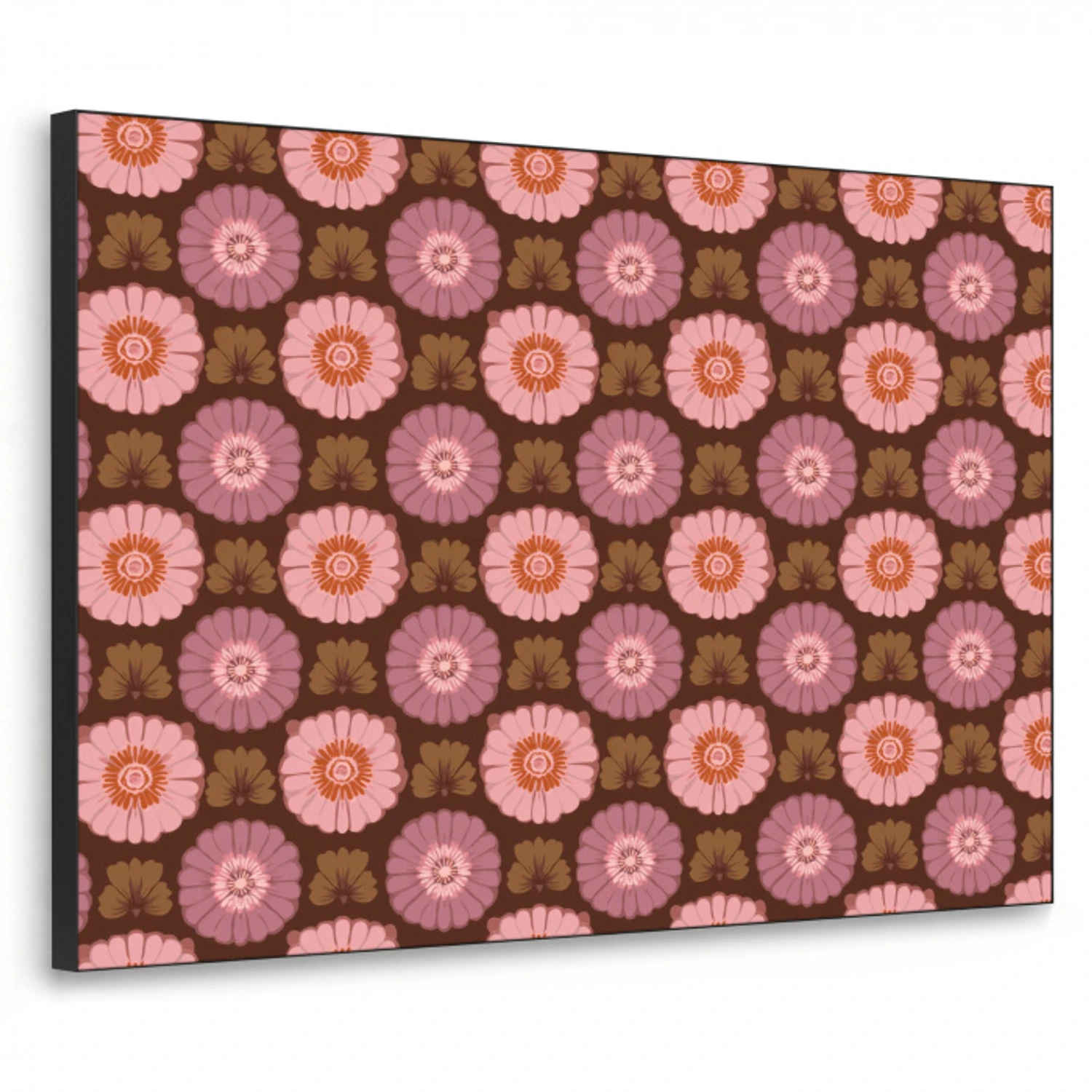 Retro - Madelief - Roze Textielframe zwart klein 947 -3d