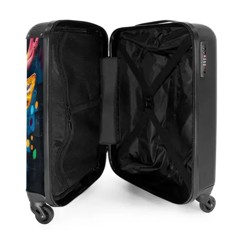 Hert met gewei in graffiti stijl NBS - Handbagage koffer - Kinderen Unisex middel -binnenkant