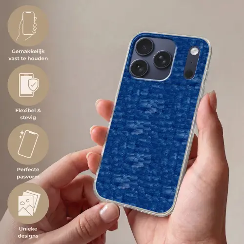 Verf - Strepen - Blauw Telefoonhoesje iPhone 17 Pro klein 878 -sfeer3_NL