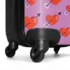 Patronen - Patroon van rode harten met pijlen op paarse achtergrond NBS - Handbagage koffer - Kinderen Unisex middel -wiel