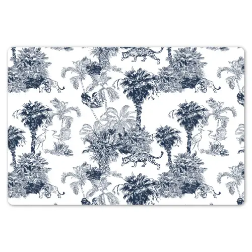 Jungle - Beplanting - Blauw Placemat vinyl groot 368 -zzsfeer1_Kitchenyeah-website