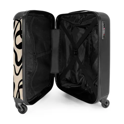 Abstract - Minimalistisch zwart NBS - Handbagage koffer - Kinderen Unisex middel -binnenkant