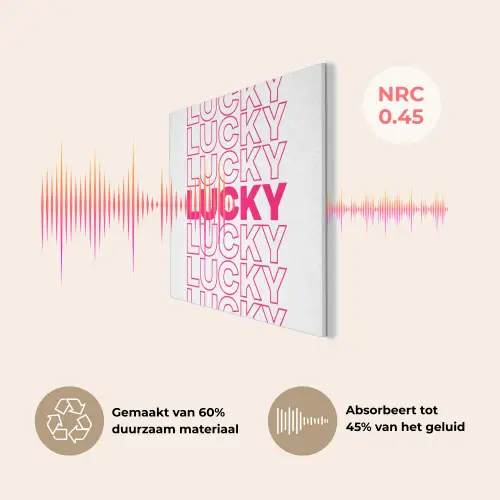 Lucky - Roze - Patroon PET vilt klein -USP_NL