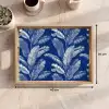 Blad - Palm - Blauw Dienblad Rechthoek middel 911 -USP_Formaat