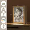 Grijs - Luxe  - Goud - Marmer Light Box met kabel (Tafellamp) klein -USP_NL