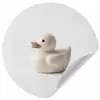 Badeend - Minimalistisch - Wit Wandcirkel behangsticker klein -3d