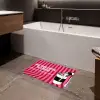 Roze - Strepen - Koffie - Maandag Badmat klein -sfeer3