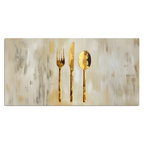 Verf - Goud - Bestek Muismat XXL klein -3d_leeg
