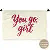 you go girl - Rood - Wit Wandkleed katoen klein -t3d_DE