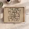 Gezichtenzee - Lijntekening - Abstract Dienblad Rechthoek middel -USP_Formaat