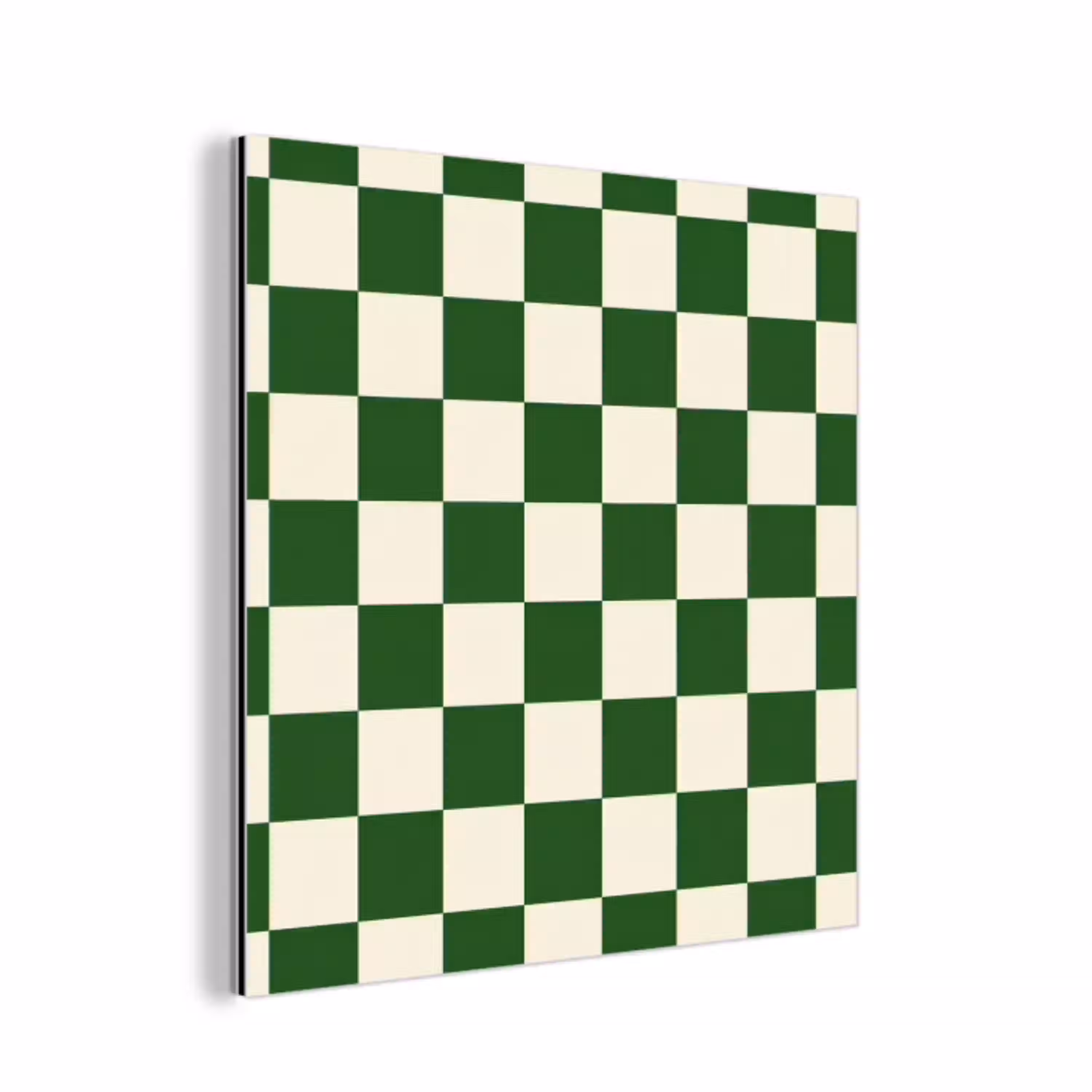 Schaakbord - Patroon - Groen aluminium wit klein 46 -3d