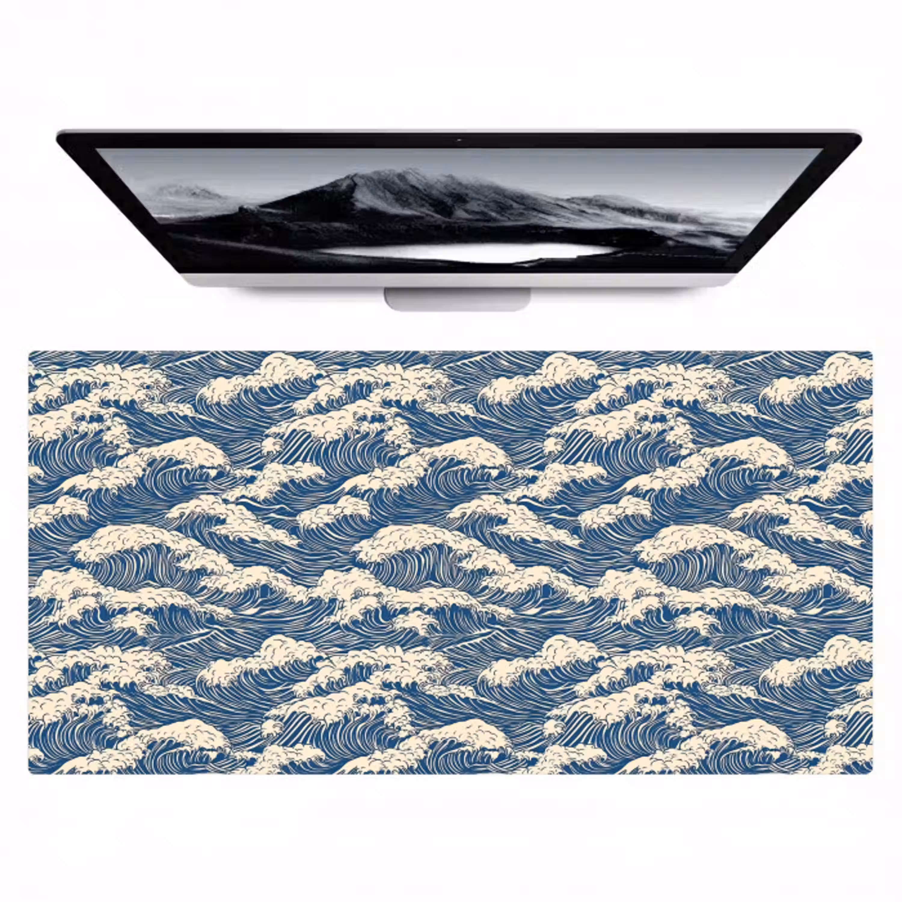 Golven - Klassiek - Blauw Muismat XXL klein 681 -zzz3d