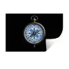 Kompas - Delfts blauw - Zwart Muursticker klein -3d
