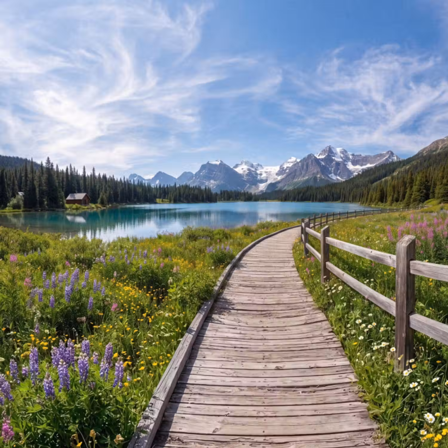 Tapete - Berge - See - Landschaft - Blau