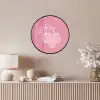 Frambozen - Steel - Getekend - Roze Fotolijst rond zonder passe partout klein -sfeer3
