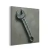 Steeksleutel - Schilderij - Gereedschap - Verf aluminium wit klein -3d