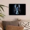 Kreeft - Delftsblauw - Schild - Stoer canvas 2cm klein -sfeer1