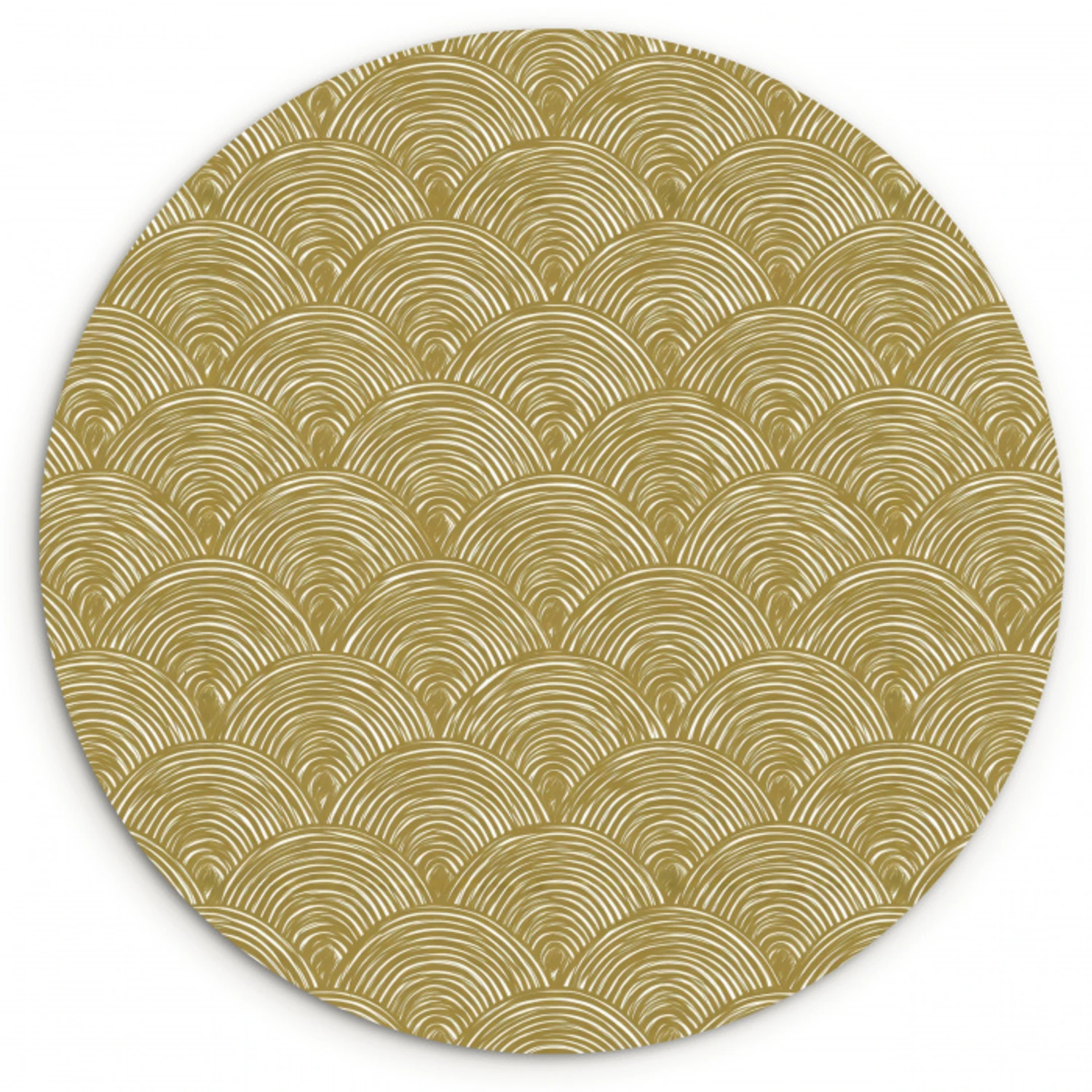 Waaier - Geometrisch - Groen Wandcirkel kunststof plaat 5mm dik klein 188 -3d