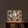 Hond - Dieren - Patronen - Bruin - Meisjes - Jongens Light Box met batterij (Wandlamp kind) middel -sfeer1_kind