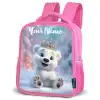 Ijsbeer - Kroon - Winter Kinderrugzak - Roze middel -schuin