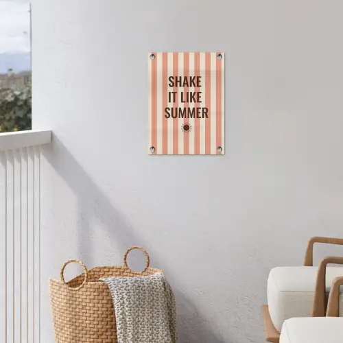 Zomer - Quote - Strepen tuinposter los doek klein -sfeer8