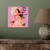 Vrouw - Bloemen - Paars - Abstract aluminium wit klein -sfeer2