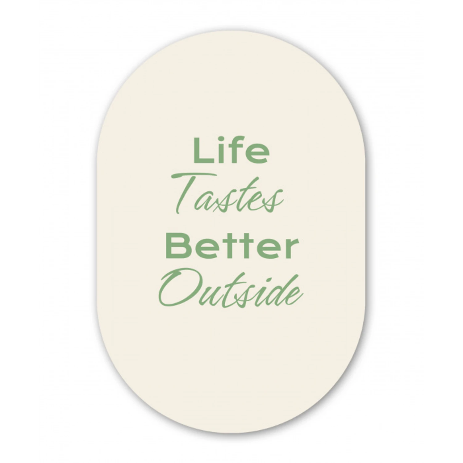 Tekst - Sierlijk - Letters - Groen Wandcirkel Ovaal Forex klein -3d