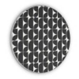 Modern - Geometrisch - Zwart Akoestische PET Vilt - Rond klein 838 -3d