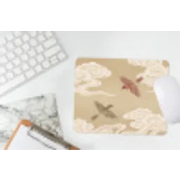 Vogels - Vliegen - Beige muismat rubber klein -witbureau