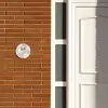 Beige bloemen - Modern Naambord Rond klein -sfeer3-rond-XS