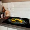 Citroen - Fruit - Geel - Zwart Inductie beschermer vinyl 3mm klein -sfeer3