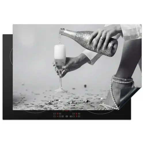 Feestelijk - Champagne - Discobal Inductie beschermer vinyl 3mm klein -3d