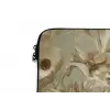 Vrouw - Bloemen - Zonnebril - Wit laptophoes neopreen klein -detail