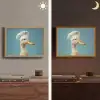 Eend - Koksmuts - Cute - Vogel Light Box met batterij (Wandlamp) middel -sfeer3