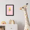 Grl pwr - Bliksem - Roze fotolijst zwart zonder passe partout klein -usfeer4_kinderkamer